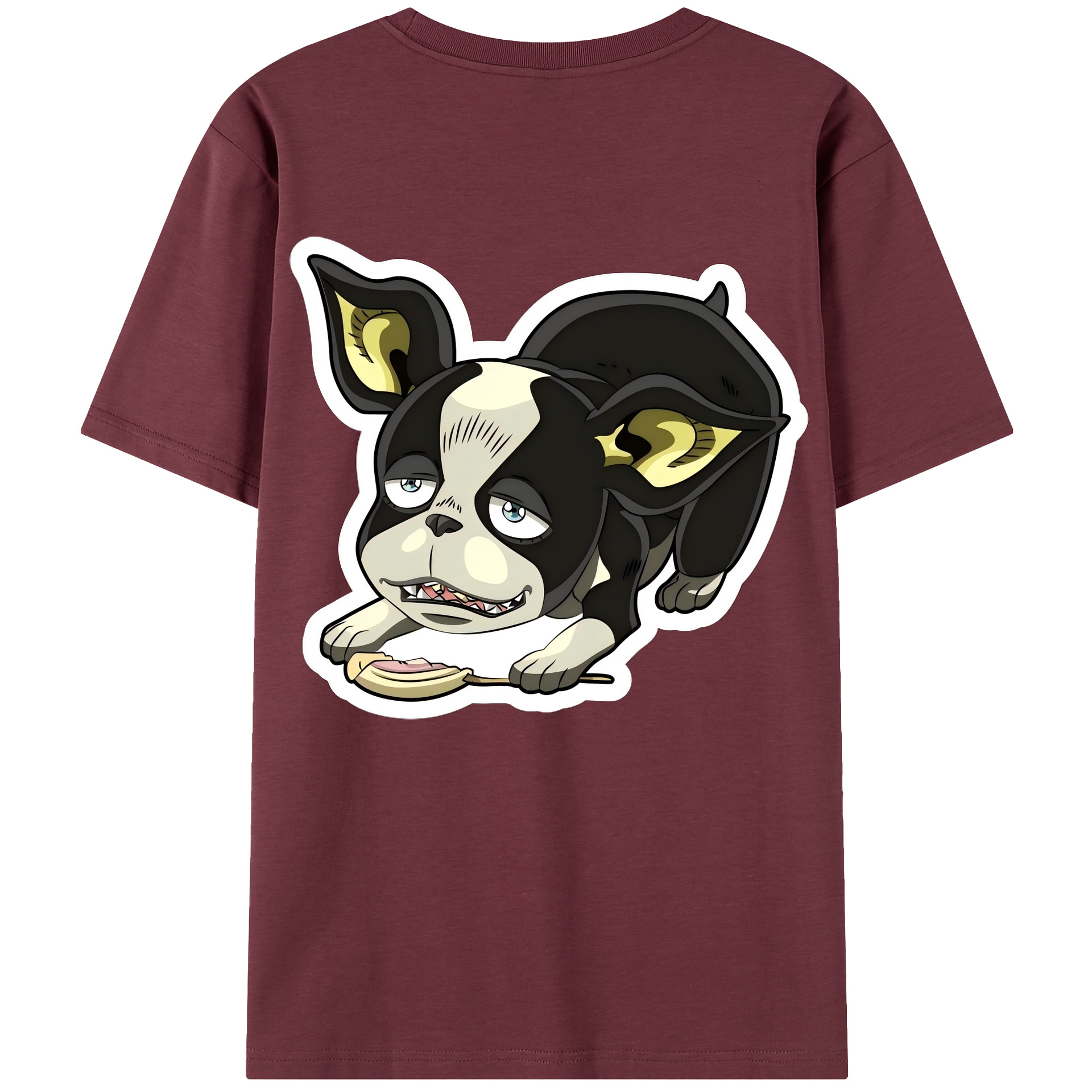 （画像用） ジョジョの奇妙な冒険 イギー JoJo's Bizarre Adventure Iggy 綿100％半袖Tシャツ（背面プリント）